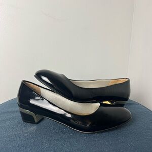Classique Glossy‎ Black Heels Pumps Women's 9.5